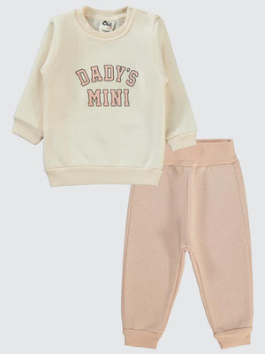 Civil Baby 2 Li Dadys Baskılı 6-18 Ay Takım - Pudra