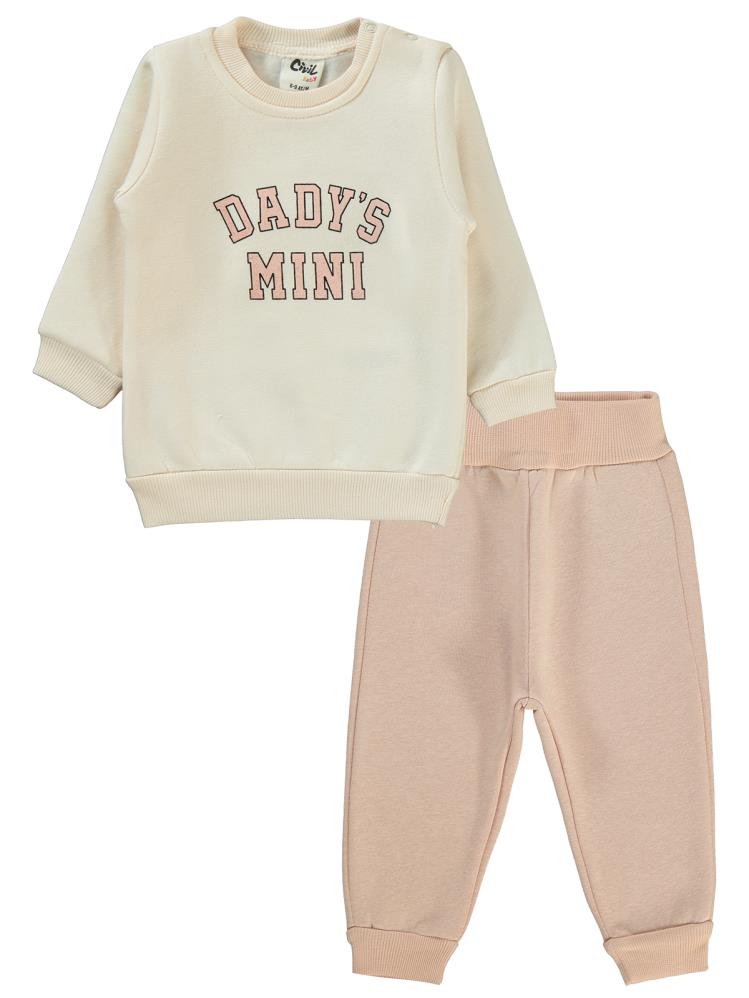 Civil Baby 2'li Dadys Baskılı 6-18 Ay Takım - Pudra