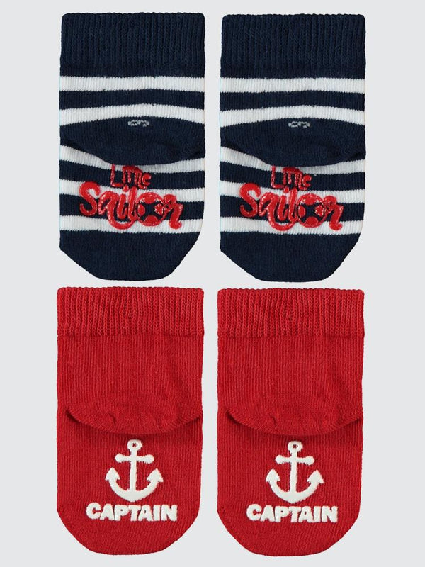 Civil Baby Denizci World Abs Baskı 6-18 Ay 2'li Bebek Erkek Çorap