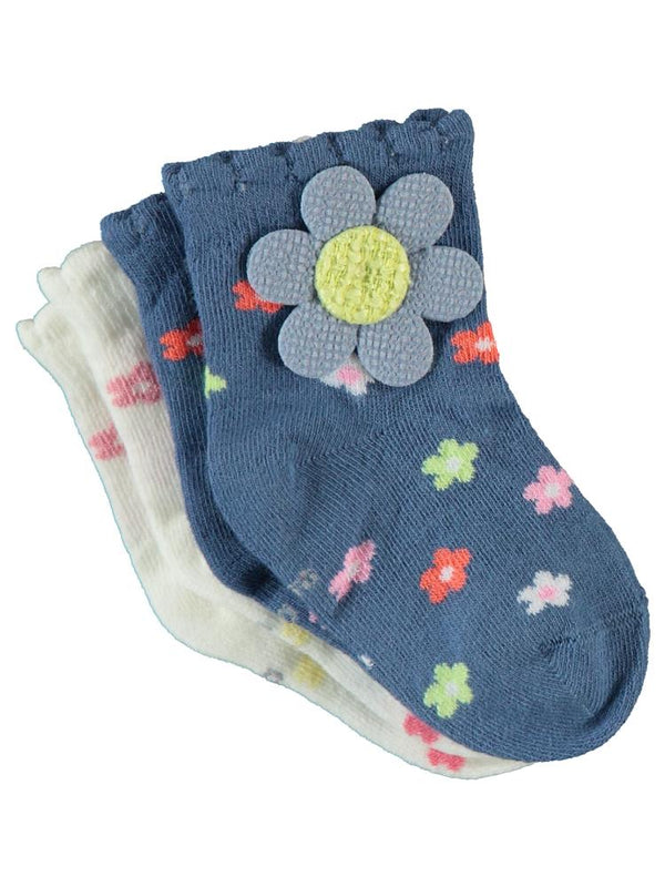 Civil Baby Çiçek Aksesuarlı 6-18 Ay 2'li Bebek Kız Çorap
