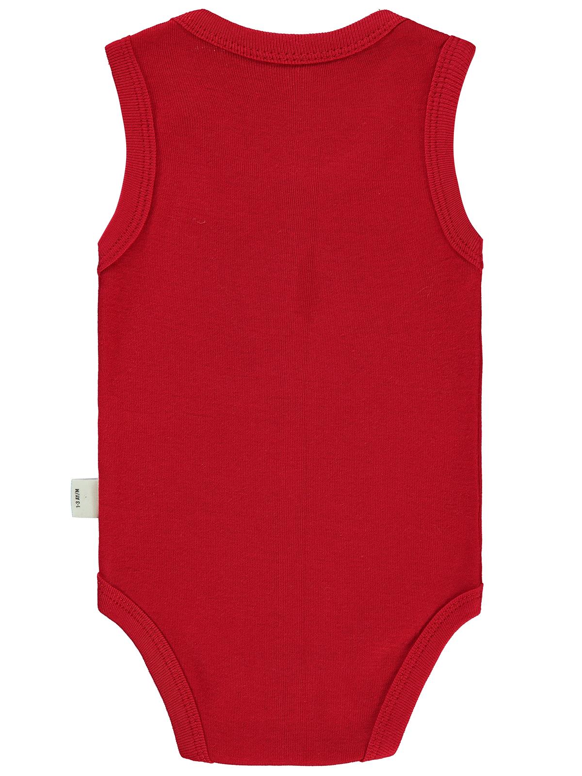 Civil Baby Little Bear Baskılı 1-36 Ay Çıtçıtlı Badi - Kırmızı