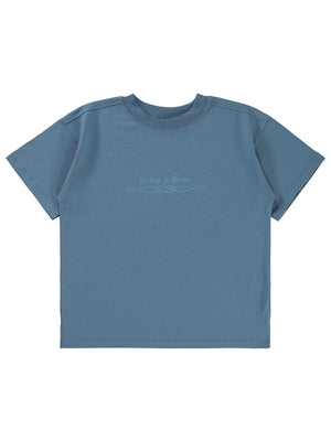 Civil Boys Sailing Baskılı Oversize 6-9 Yaş Tişört - Mavi