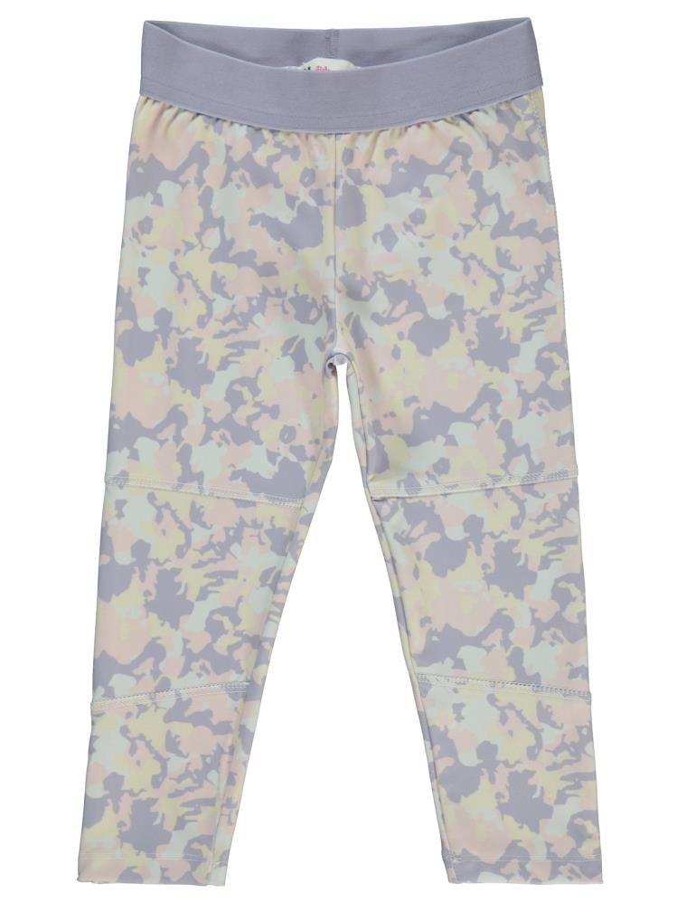 Civil Girls Kamuflaj Baskılı 2-5 Yaş Tayt - Lila