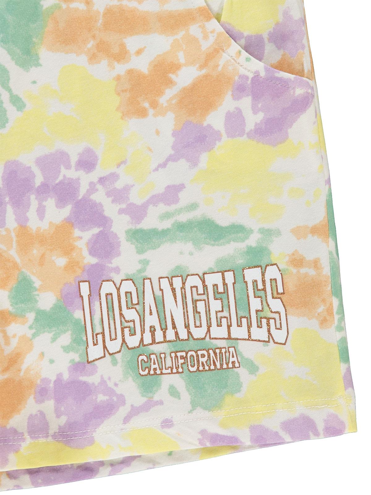 Civil Grils Los Angeles Baskılı 10-13 Yaş Şort - Lila