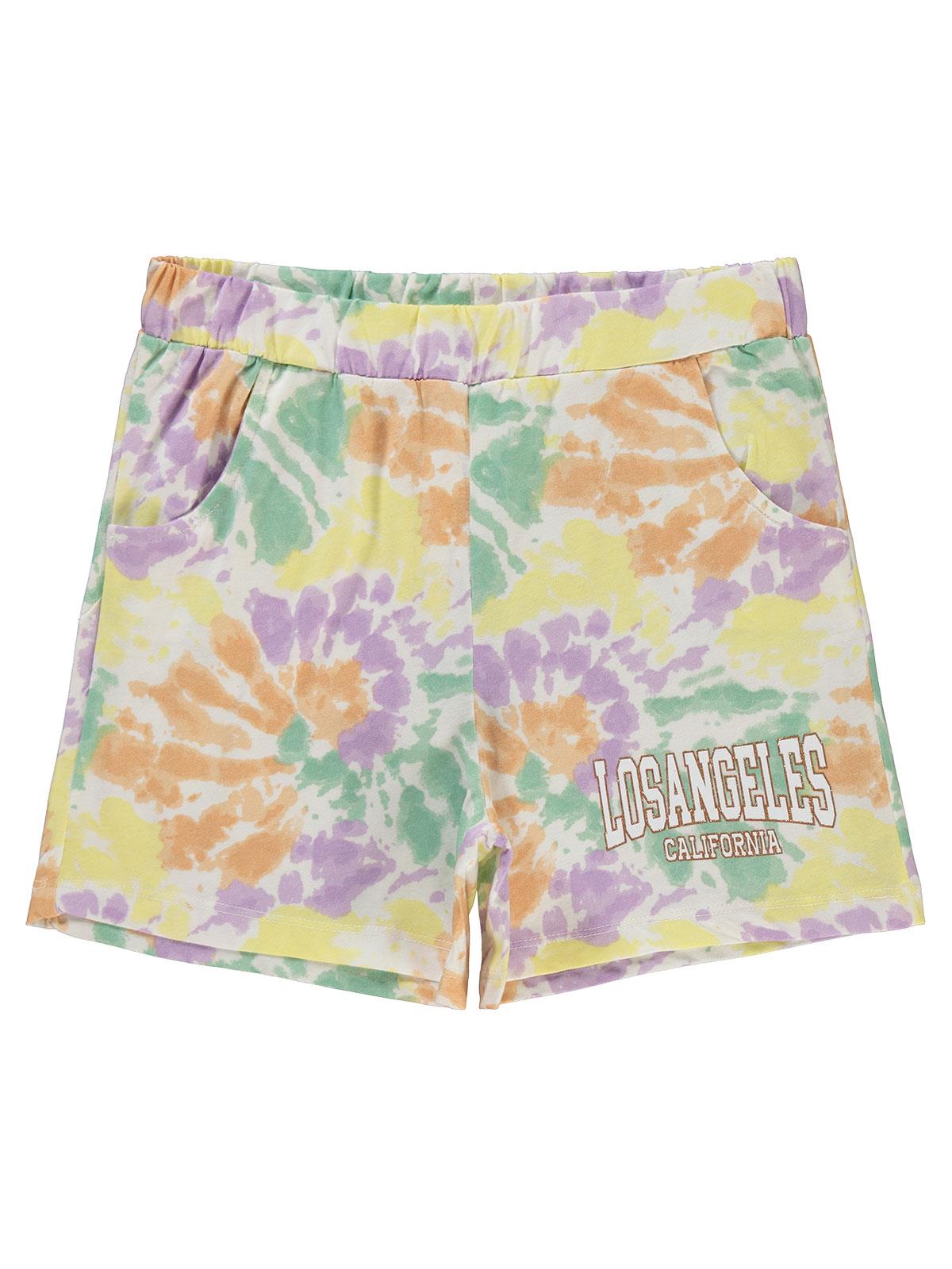 Civil Grils Los Angeles Baskılı 10-13 Yaş Şort - Lila
