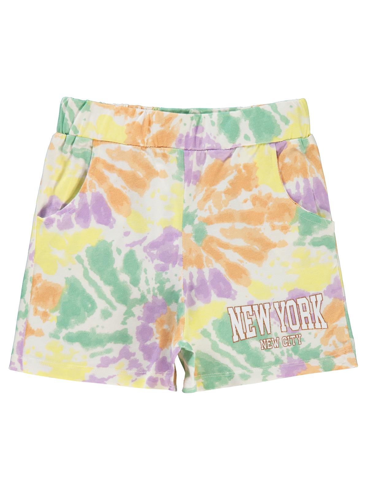 Civil Grils New York Baskılı 6-9 Yaş Şort - Lila