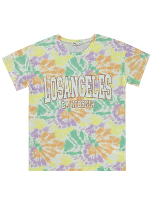 Civil Girls Los Angeles Baskılı 10-13 Yaş Tişört - Lila