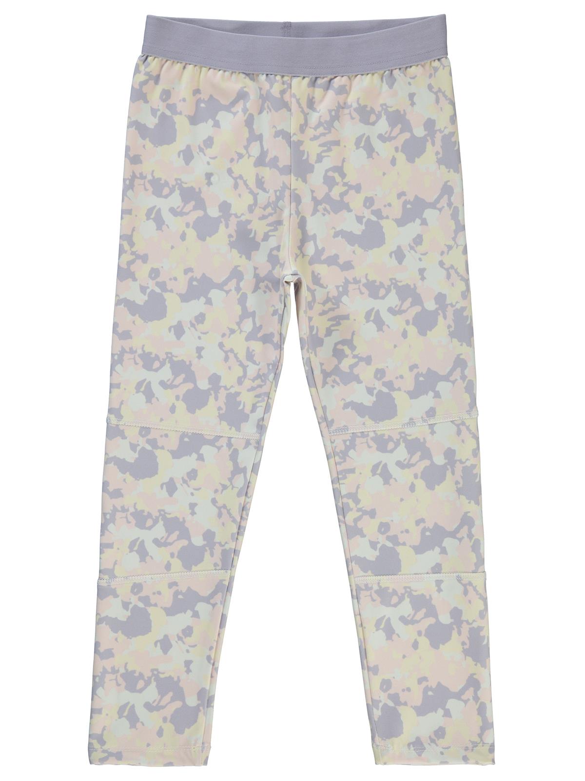 Civil Girls Kamuflaj Baskılı 10-13 Yaş Tayt - Lila