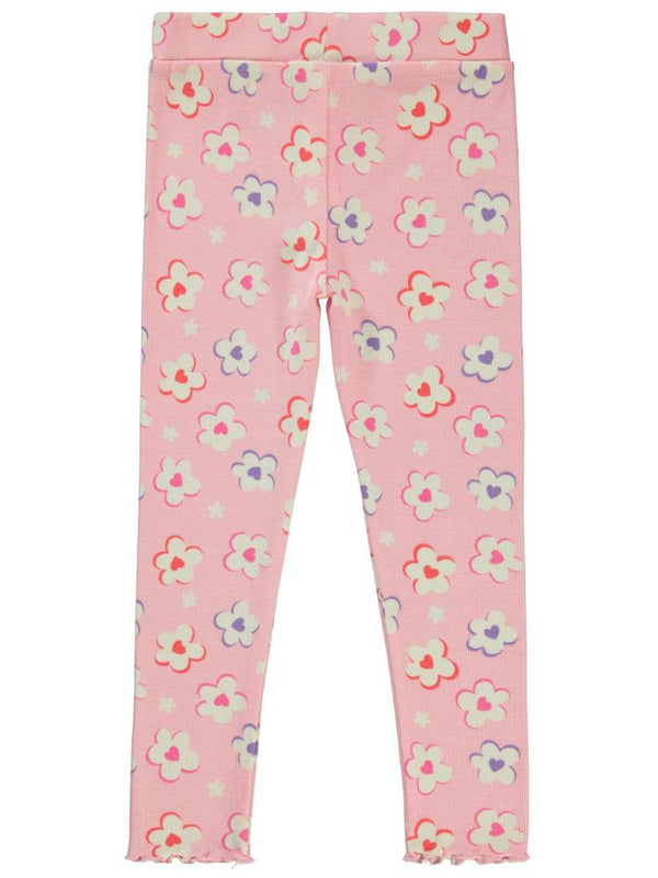 Civil Girls Çiçek Baskılı 6-9 Yaş Tayt - Pembe