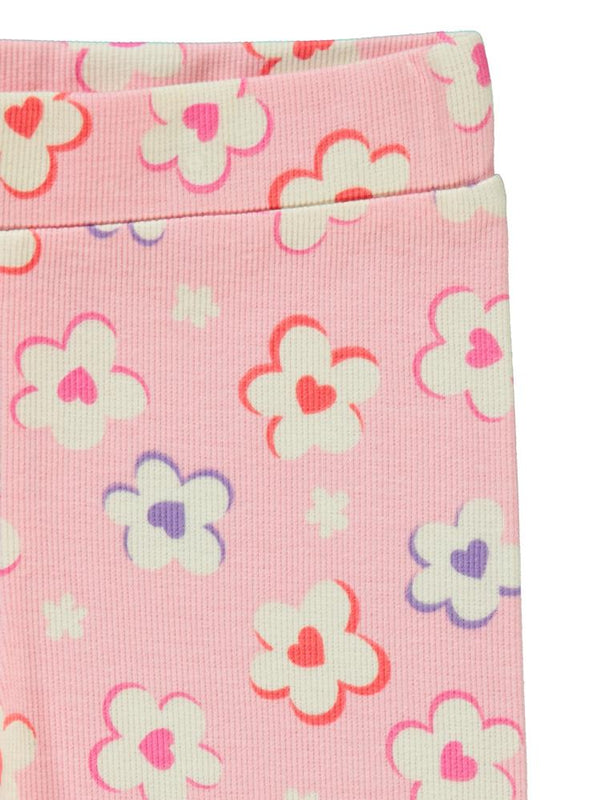 Civil Girls Çiçek Baskılı 6-9 Yaş Tayt - Pembe