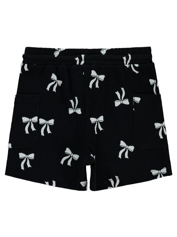 Civil Girls Fiyonk Baskılı 10-13 Yaş Şort - Siyah