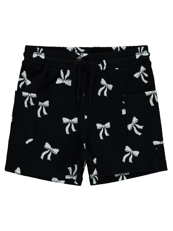 Civil Girls Fiyonk Baskılı 10-13 Yaş Şort - Siyah
