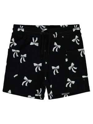 Civil Girls Fiyonk Baskılı 6-9 Yaş Şort - Siyah