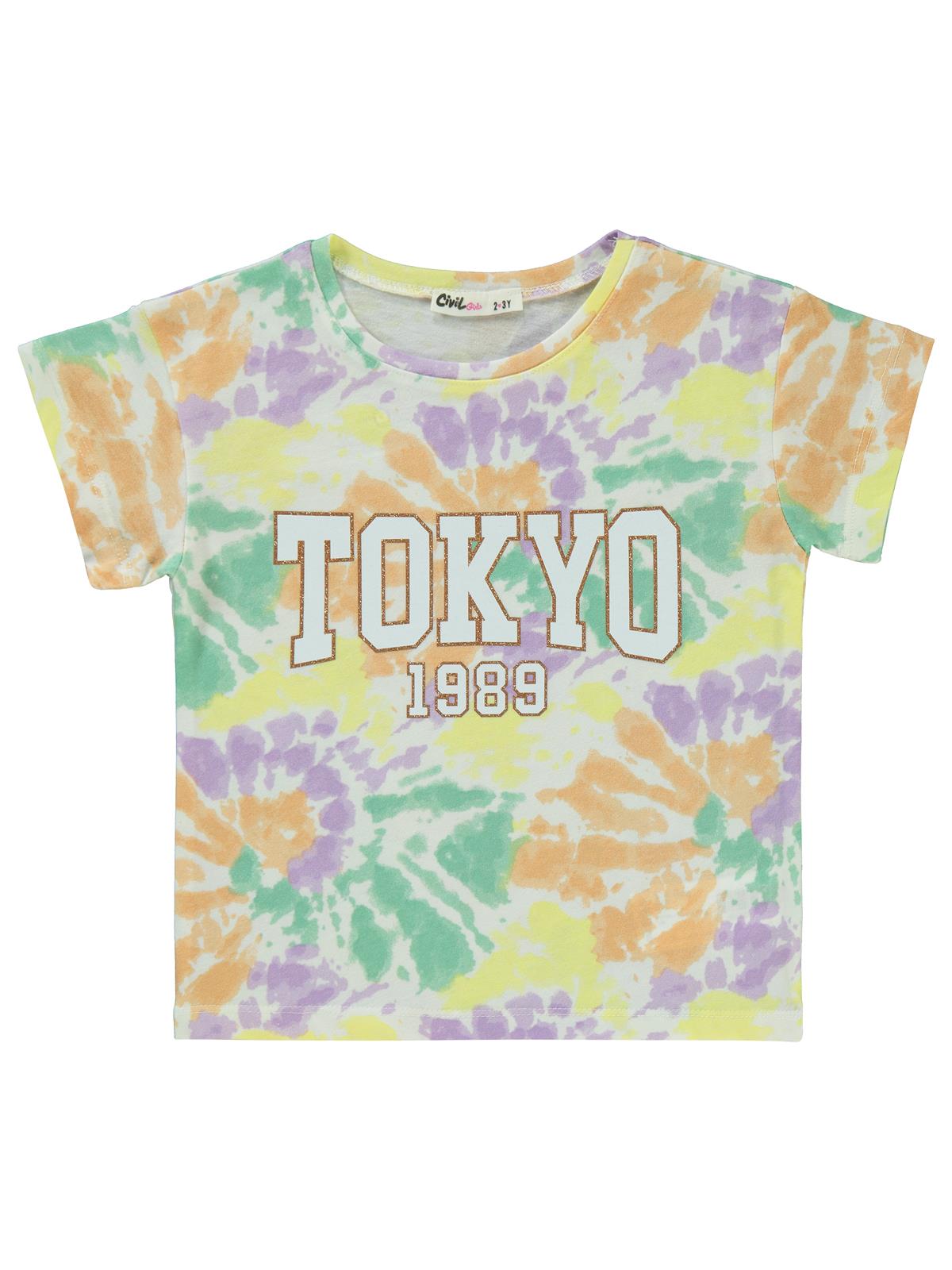Civil Grils Tokyo Baskılı 2-5 Yaş Tişört - Lila