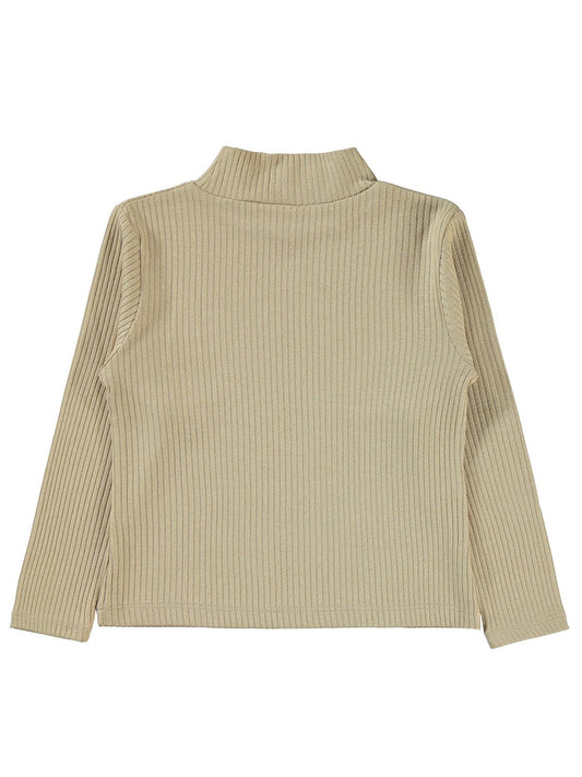 Pierre Cardin Sweatshirt | Viskoz Uzun Kol Balıkçı Yaka | Okul Kreş ve Günlük Kullanım - Bej