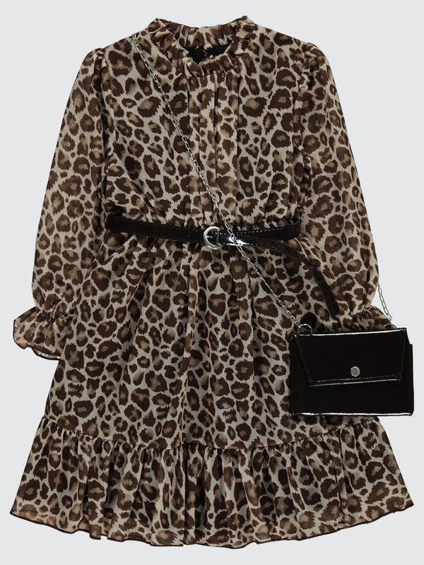 Pierre Cardin 6-9 Yaş Elbise - Kahverengi