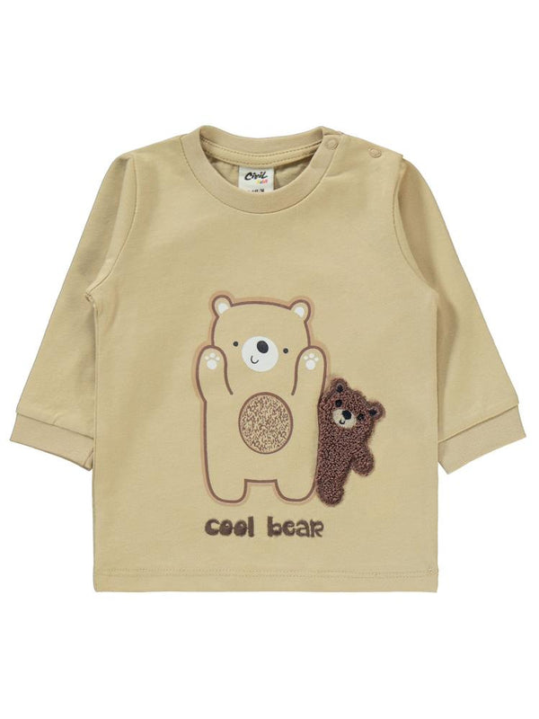 Civil Baby Ayıcık Naskışlı 6-18 Ay Pijama Takımı - Kahverengi