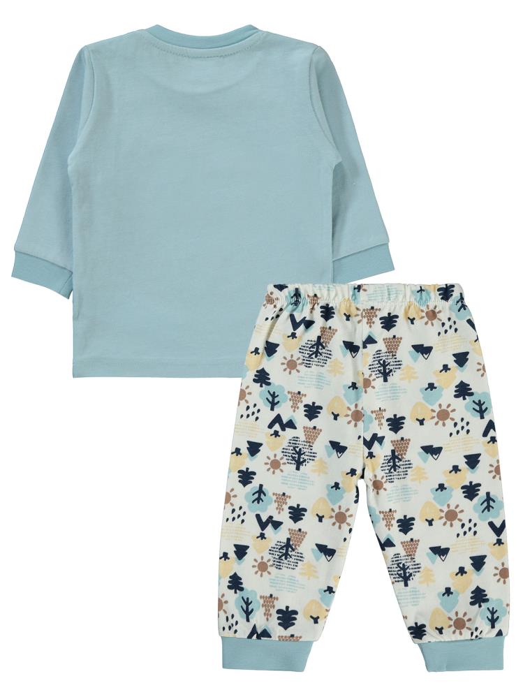 Civil Baby Aslan Nakışlı 6-18 Ay Pijama Takımı - Mavi