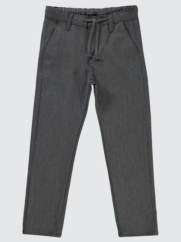 Civil Boys Likralı Belden Bağcıklı 5-9 Yaş Pantolon - Gri