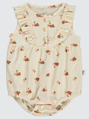 Civil Baby Mini Çiçek Empirme 6-18 Ay Tulum - Fil Dişi