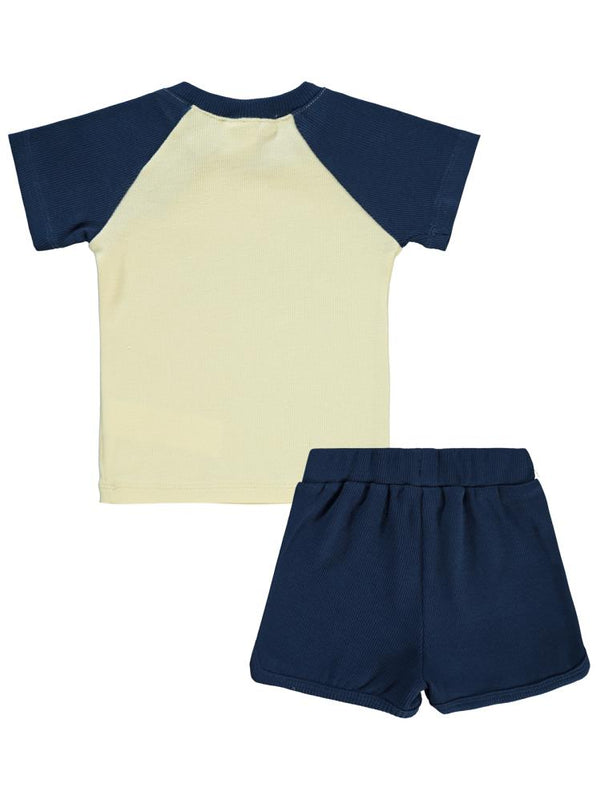 Civil Baby Yazı Baskılı 6-18 Ay Takım - Lacivert