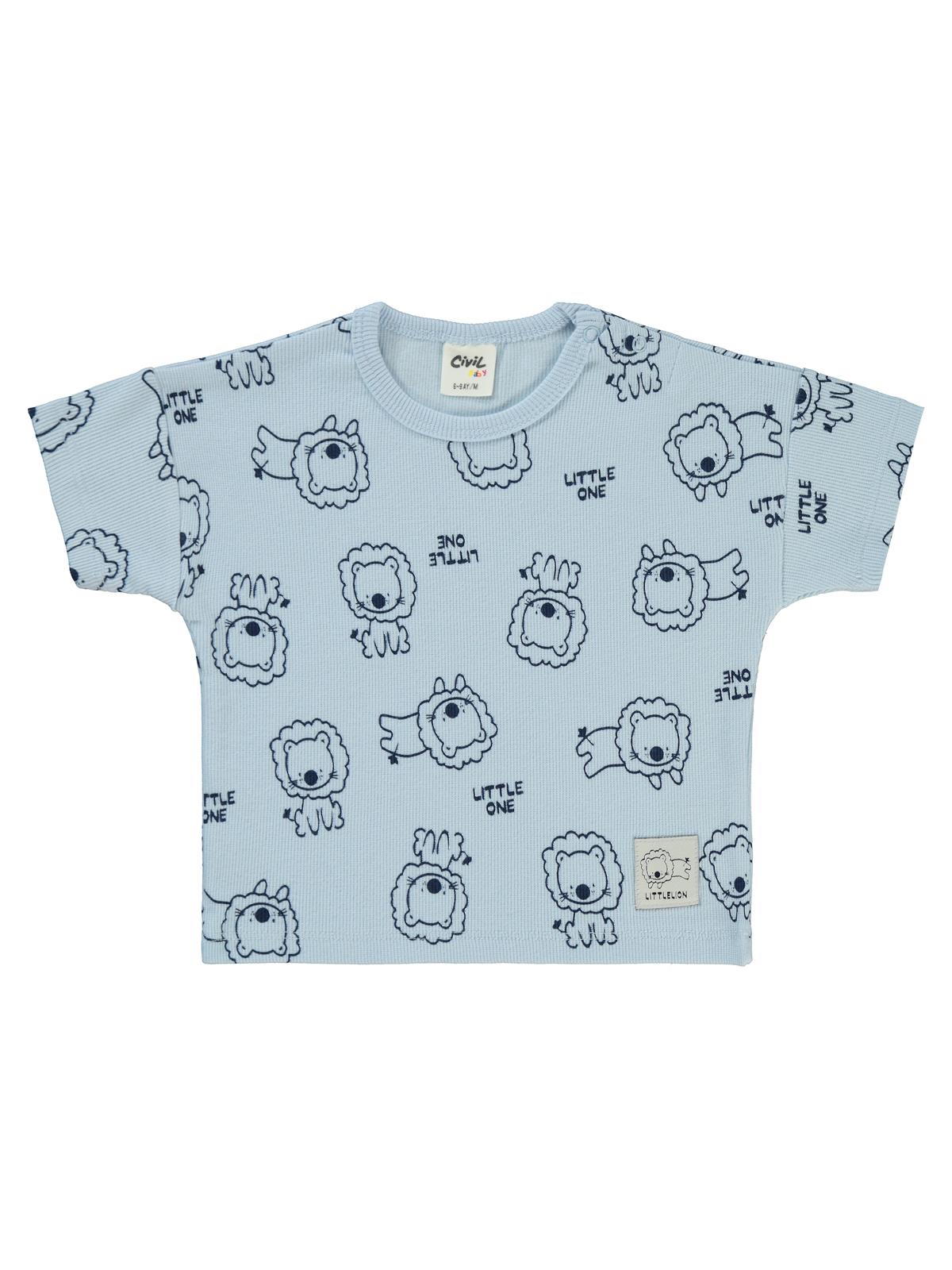 Civil Baby Aslan Empirmeli 6-18 Ay Tişört - Mavi
