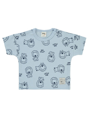Civil Baby Aslan Empirmeli 6-18 Ay Tişört - Mavi