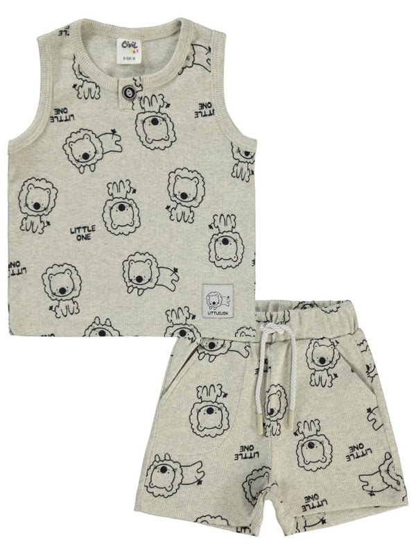 Civil Baby Aslan Empirmeli 6-18 Ay Takım - Gri