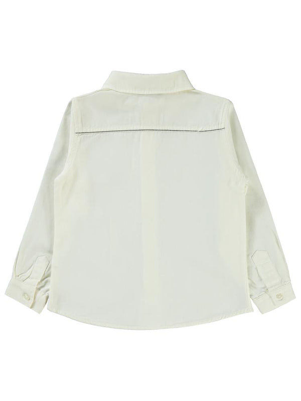 Pierre Cardin Patı Nakışlı 2-5 Yaş Gömlek - Ekru