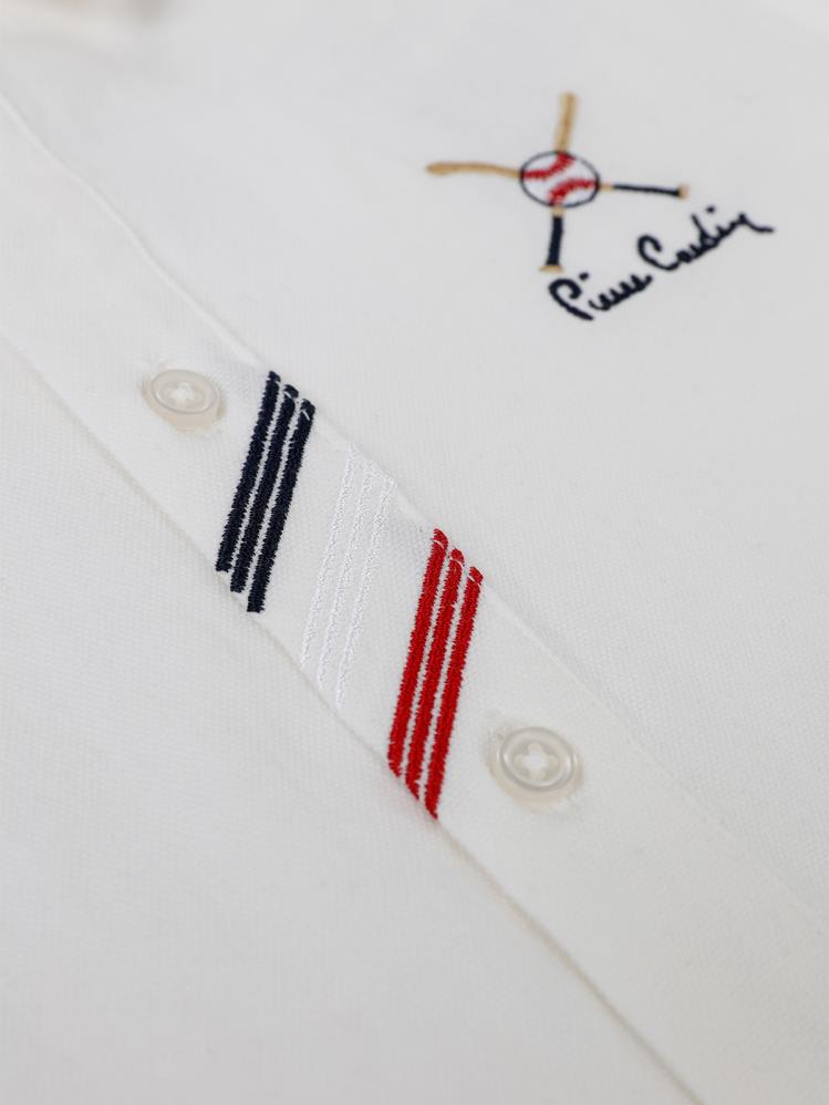 Pierre Cardin Patı Nakışlı 2-5 Yaş Gömlek - Ekru