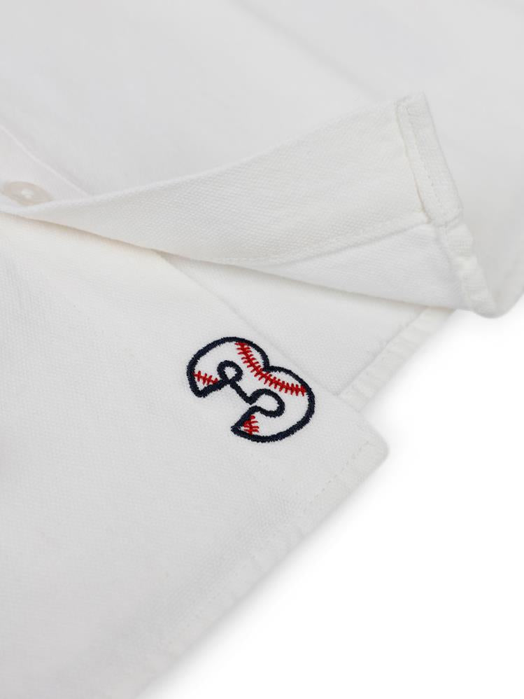 Pierre Cardin Patı Nakışlı 2-5 Yaş Gömlek - Ekru