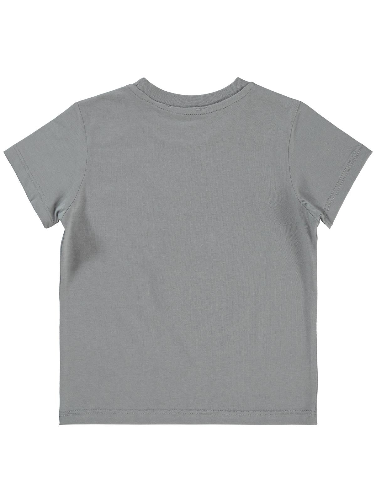 Civil Boys Summer Araba Baskılı 2-5 Yaş Tişört - Gri