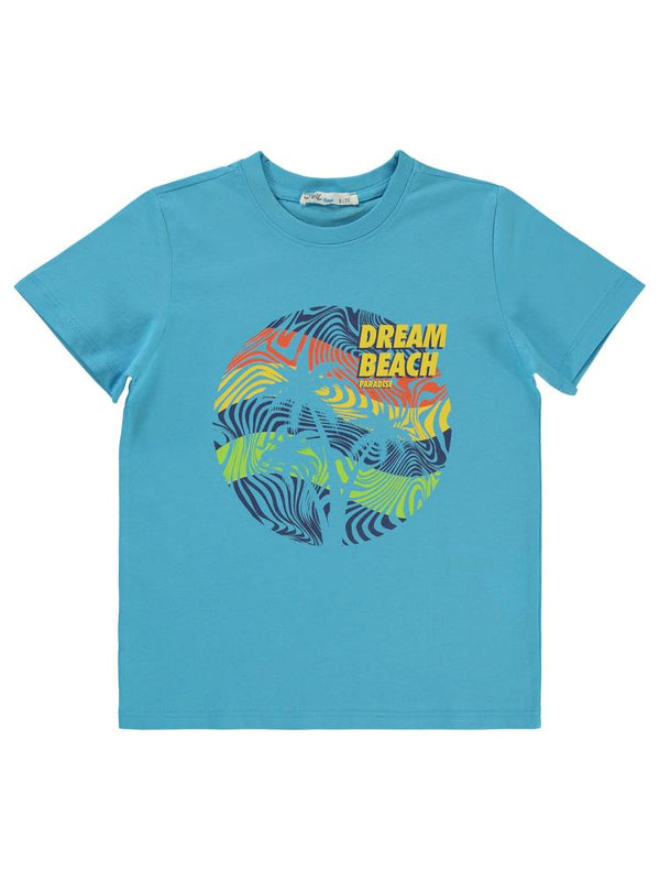 Civil Boys Dream Beach Baskılı 6-9 Yaş Tişört - Mavi