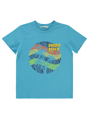 Civil Boys Dream Beach Baskılı 6-9 Yaş Tişört - Mavi