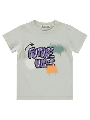 Civil Boys Future Vıbes Baskılı 2-5 Yaş Tişört - Gri