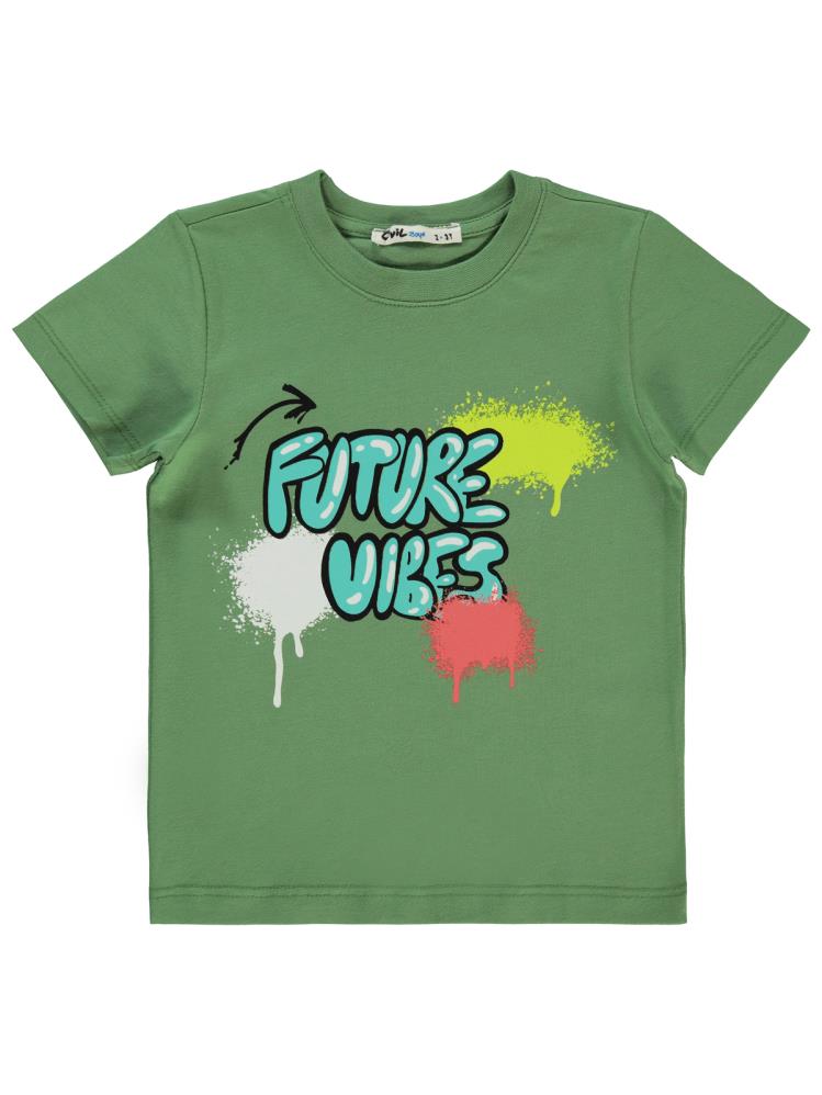 Civil Boys Future Vıbes Baskılı 2-5 Yaş Tişört - Haki