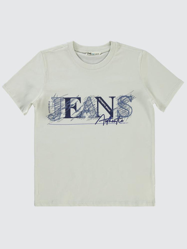 Civil Boys Jeans Baskılı 10-13 Yaş Tişört - Gri