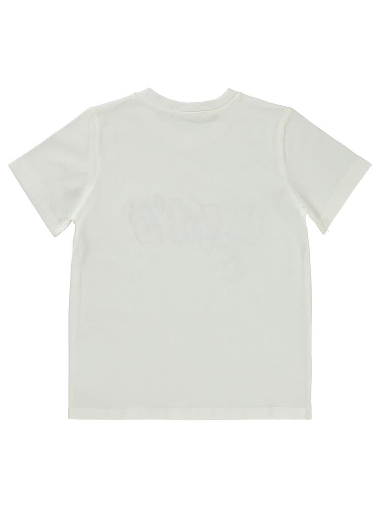 Civil Boys Whats Baskılı 6-9 Yaş Tişört - Ekru