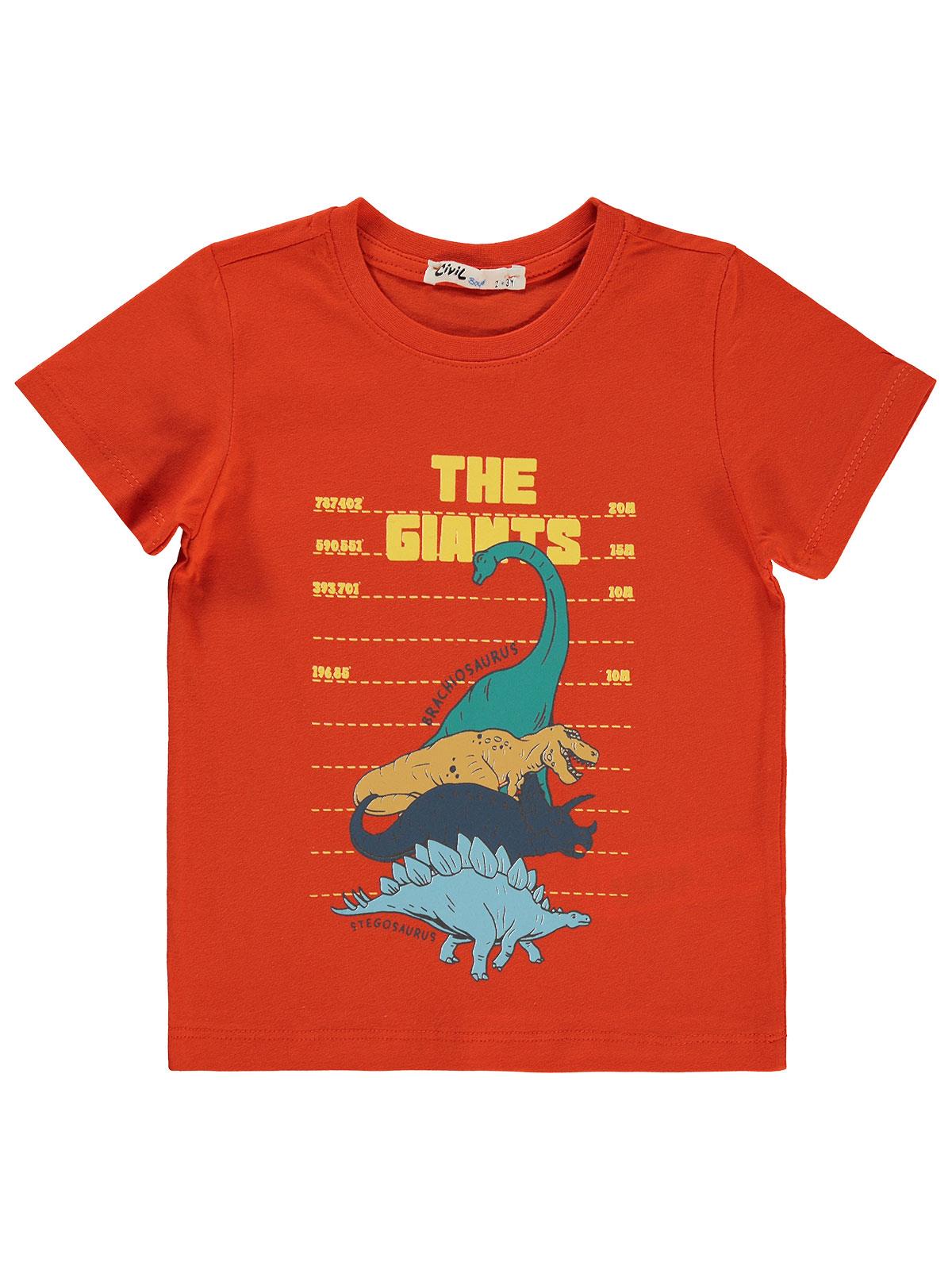 Civil Boys The Gıants Baskılı 2-5 Yaş Tişört - Kırmızı