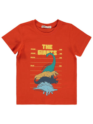 Civil Boys The Gıants Baskılı 2-5 Yaş Tişört - Kırmızı