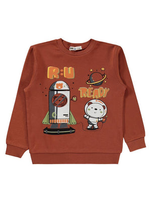 Civil Boys Ready Baskılı 2-5 Yaş Sweatshirt - Turuncu