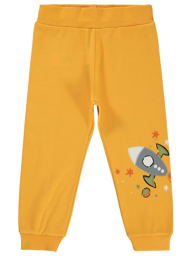 Civil Boys Uzay Mekiği Baskılı 2-5 Yaş Eşofman Altı - Hardal