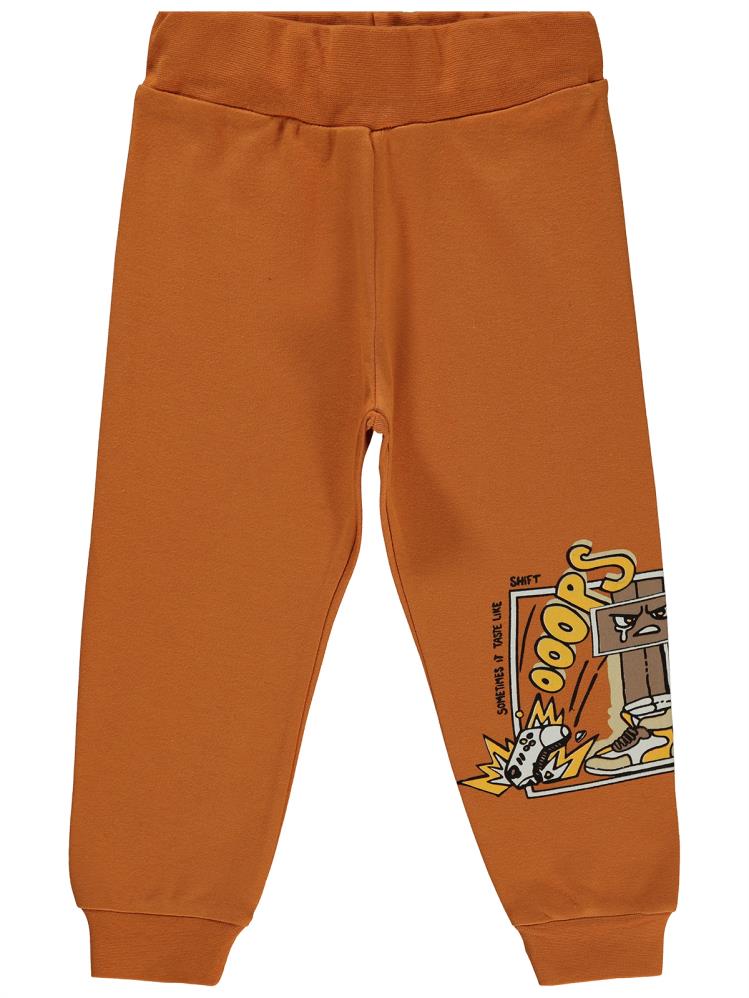 Civil Boys Ooops Baskılı 2-5 Yaş Eşofman Altı - Turuncu