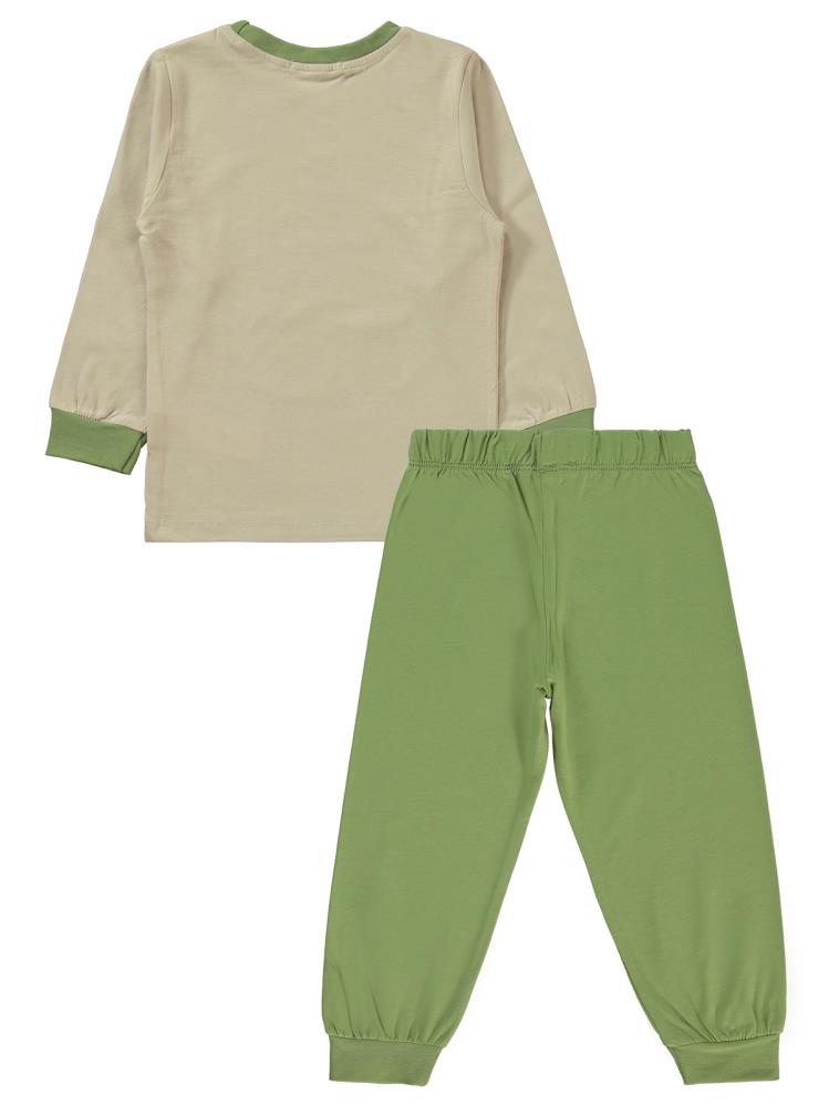 Civil Boys Get Set Go Araba Baskılı 2-5 Yaş Pijama Takımı - Haki