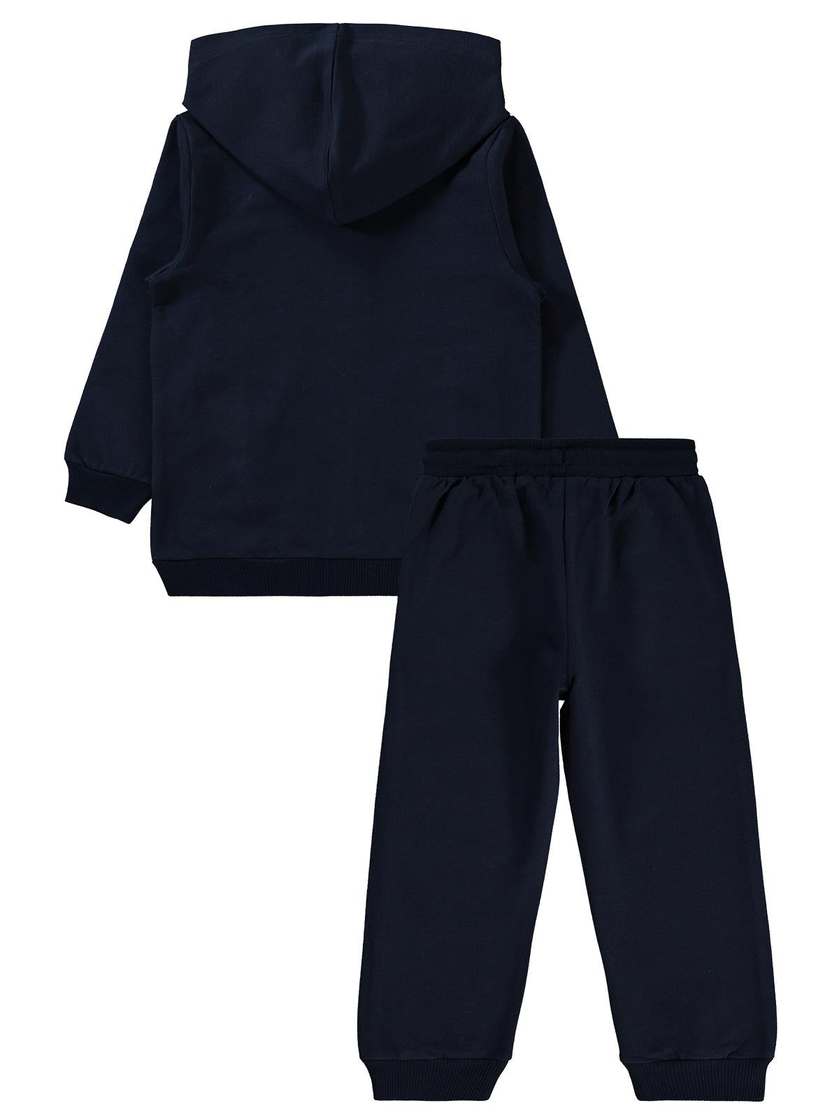 Civil Erkek Çocuk Unisex Basic Eşofman Takımı | 2 İp - 2 İp Uzun Kol | Okul Kreş ve Günlük Kullanım - Lacivert
