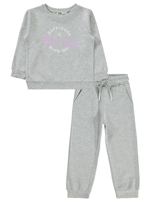 Civil Girls Basic 2'li 2-5 Yaş Eşofman Takımı - Gri