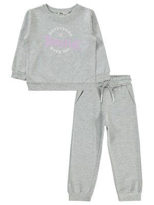 Civil Girls Basic 2'li 2-5 Yaş Eşofman Takımı - Gri