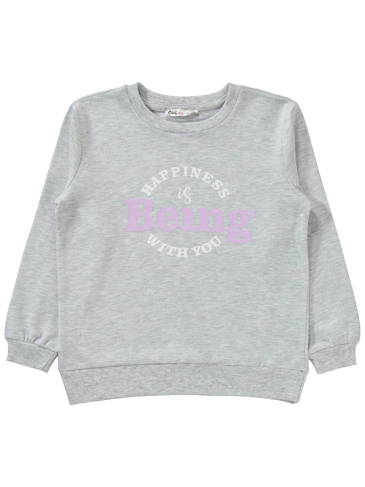 Civil Girls Basic 2'li 6-9 Yaş Eşofman Takımı - Gri