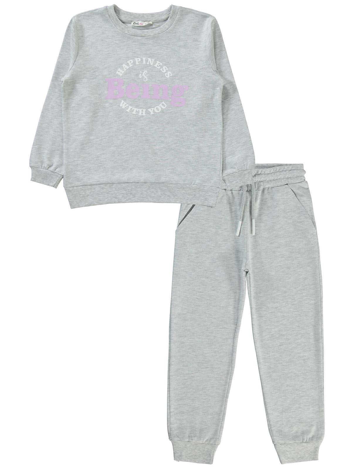 Civil Girls Basic 2'li 6-9 Yaş Eşofman Takımı - Gri