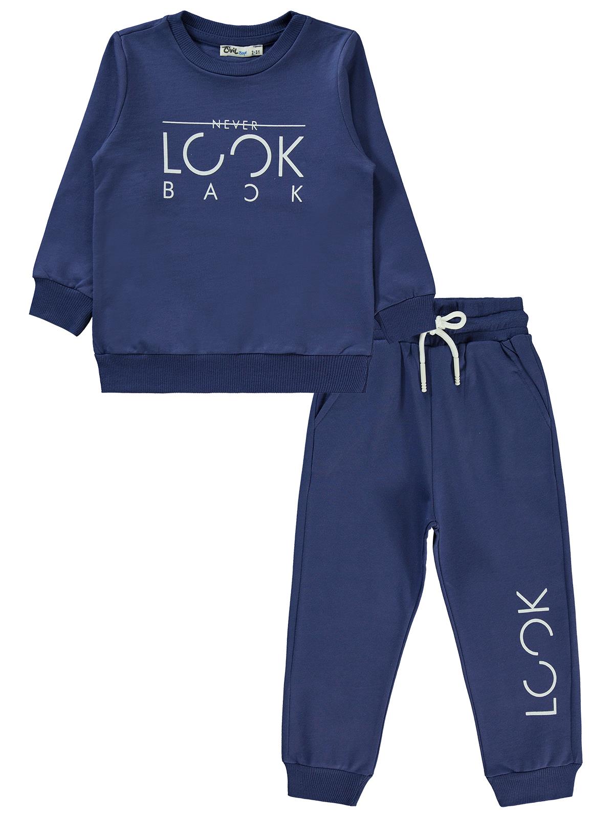 Civil Boys Basic 2'li 2-5 Yaş Eşofman Takımı - Mavi